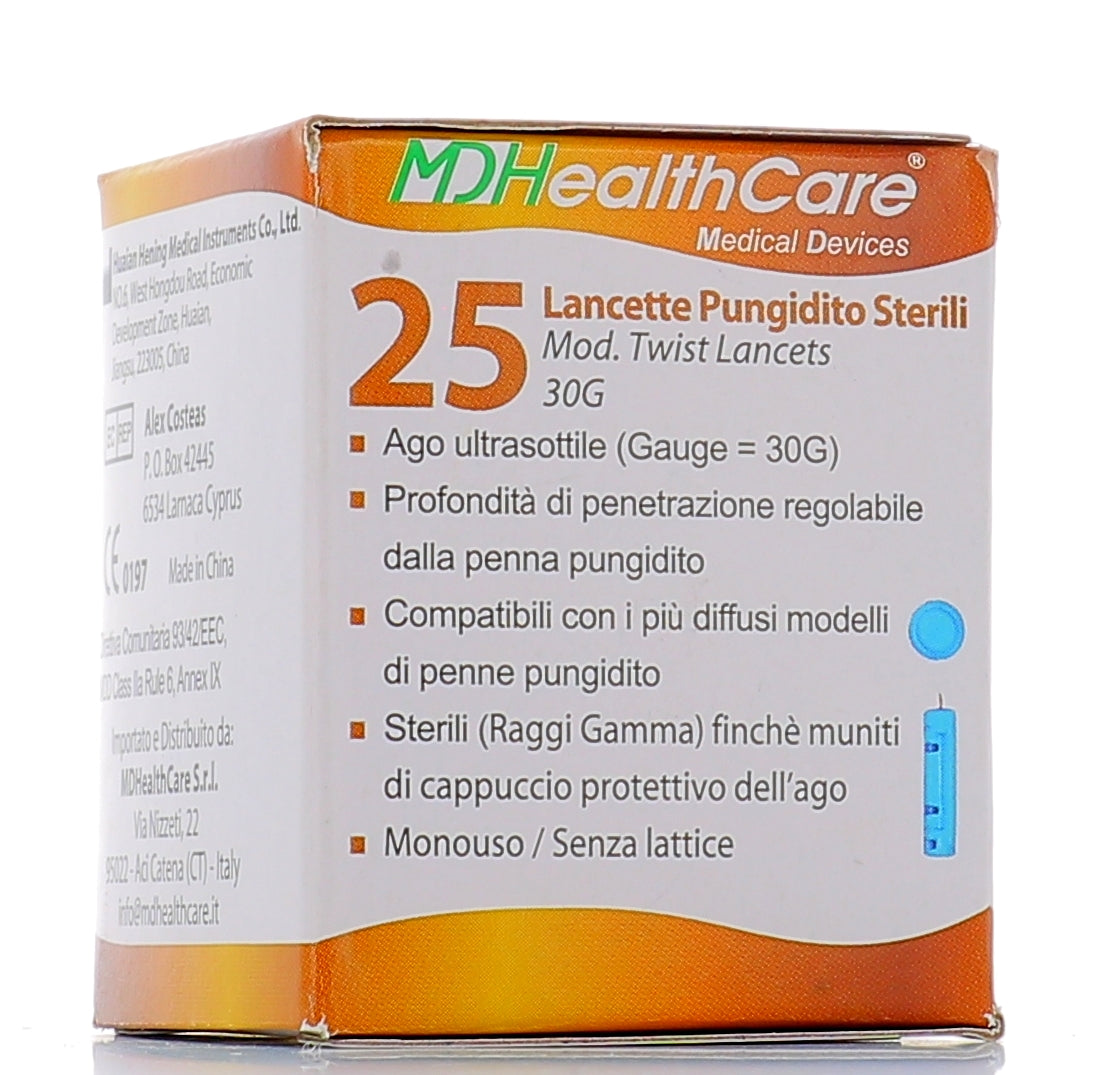 LANCETTE PUNGIDITO 25 PEZZI MOD. TWIST LANCETS