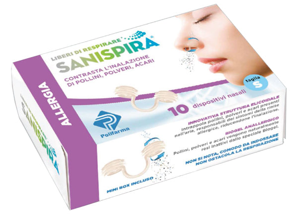 SANISPIRA ALLERGIA DISPOSITIVO NASALE 10 PEZZI TAGLIA S
