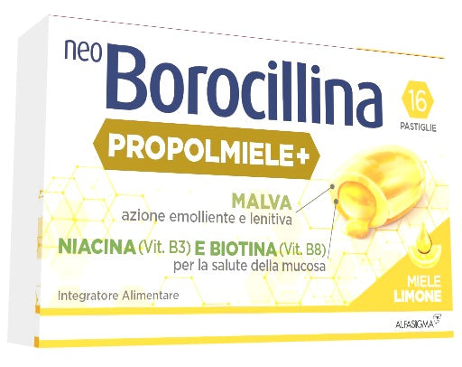 NEOBOROCILLINA PROPOLMIELE+ MIELE/LIMONE 16 PASTIGLIE DA 3,4 G