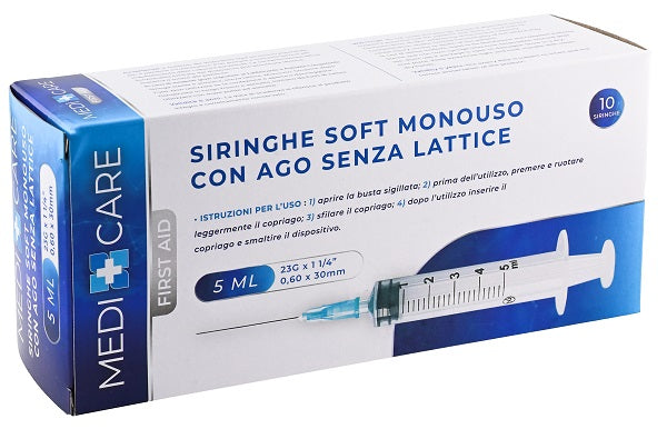 SIRINGA SOFT CAPACITA' 5ML AGO GAUGE 23 CONFEZIONE 10 PEZZI GAMMADIS