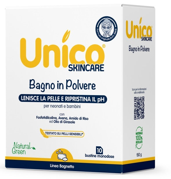 UNICO BAGNO NEONATI BAMBINI 10 BUSTINE 15 G