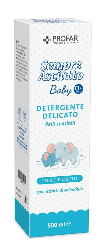 PROFAR SEMPRE ASCIUTTO DETERGENTE DELICATO CORPO CAPELLI BABY 500 ML