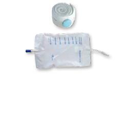 SACCA RACCOGLI URINA DA GAMBA PER INCONTINENZA IN PVC 750 ML TUBO RACCORDO DIRITTO 30 CM+RUBINETTO SCARICO+VALVOLA ANTIREFLUSSO+2 FASCE A BOTTONI 10 PEZZI