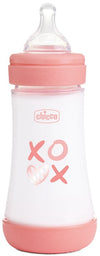CHICCO BOTTLE P5 240ML MEDIUM SILICONE GIRL