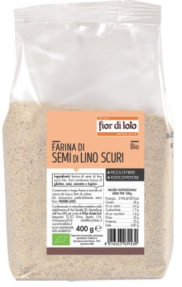 FARINA DI SEMI DI LINO SCURI BIO 400 G
