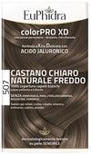 EUPHIDRA COLORPRO XD 507 CASTANO CHIARO NATURALE F COLORE + ATTIVANTE + BALSAMO + CUFFIA + GUANTI