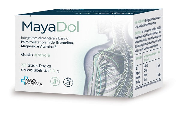 MAYADOL 30 STICK PACKS OROSOLUBILI DA 1,9 G GUSTO ARANCIA SENZA GLUTINE SENZA LATTOSIO