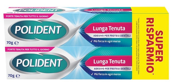 POLIDENT LONG LASTING DENTURE ADHESIVE 2 TUBES X 70 G