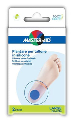 HEEL CUSHION IN TWO TYPES OF SILICONE MASTER-AID FOOTCARE LARGE 2 PIECES F4