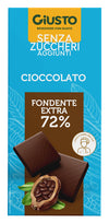 GIUSTO SENZA ZUCCHERO TAVOLETTA EXTRA FONDENTE 85 G