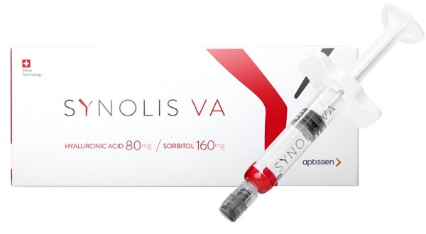 SYNOLIS V-A SOLUZIONE INIETTABILE VISCOELASTICA ISOTONICA IN SIRINGA PRERIEMPITA DI SODIO IALURONATO 80MG E SORBITOLO 160MG CAPACITA' SIRINGA 4ML MONOSHOT 1 PEZZO
