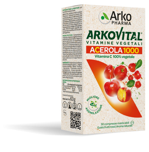 ARKOVITAL ACEROLA 1000 30 COMPRESSE MASTICABILI