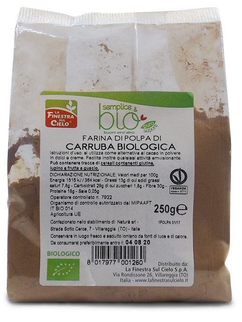 POLPA DI CARRUBA FARINA BIO 250 G