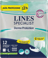 PANNOLONE MUTANDINA LINES SPECIALIST DERM AP L 12 PEZZI
