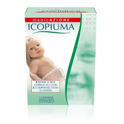 ICOPIUMA BENDA A COMPRESSIONE FISIOLOGICA RETE OMBELICALE CON GARZE STERILI 1 PEZZO