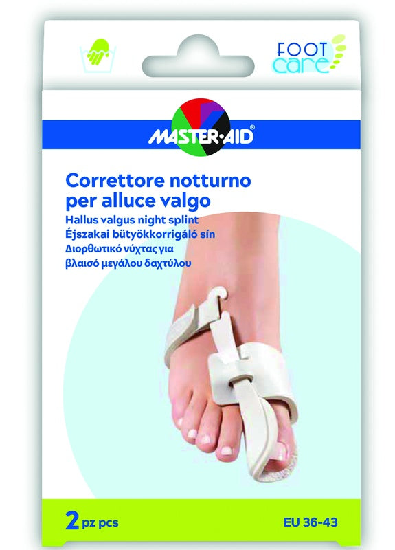 NIGHT BUNION CORRECTOR MASTER-AID FOOTCARE 36-43 2 PIECES D10
