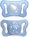 CHICCO SUCCHIETTO MICRO AZZURRO SILICONE 0-2M 2 PEZZI