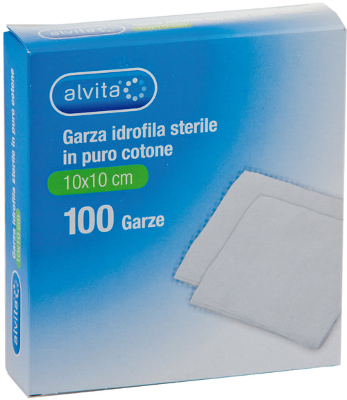 GARZA IDROFILA IN PURO COTONE ALVITA 36X40CM 12 PEZZI