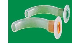 GUEDEL AIRWAY SIZE 3 USED TO MAINTAIN A PATENT OROPHARYNGEAL AIRWAY IN UNCONSCIOUS PATIENTS. CORRECT PLACEMENT KEEPS THE TONGUE ADHERENT TO THE LOWER PALATE