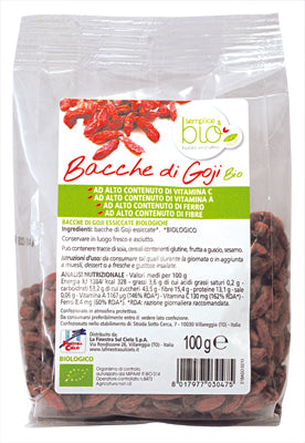 FSC SEMPLICE&BIO BACCHE DI GOJI BIO AD ALTO CONTENUTO DI FIBRA 100 G