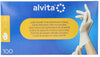 GUANTI DA ISPEZIONE ALVITA IN LATTICE SENZA TALCO L 100 PEZZI