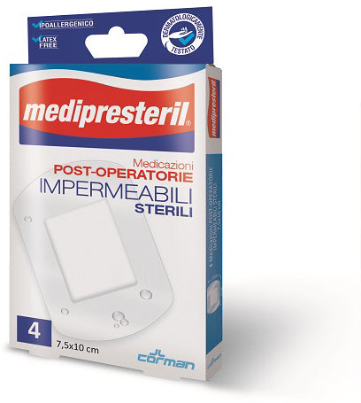 MEDICAZIONE POST OPERATORIA MEDIPRESTERIL IMPERMEABILE 10X15CM 4 PEZZI
