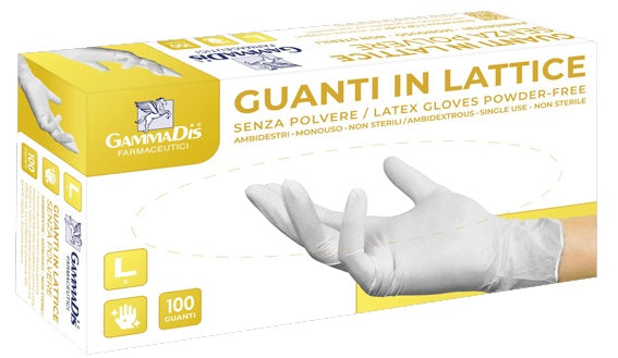 GUANTI LATTICE CON POLVERE MEDIUM 100 PEZZI GAMMADIS