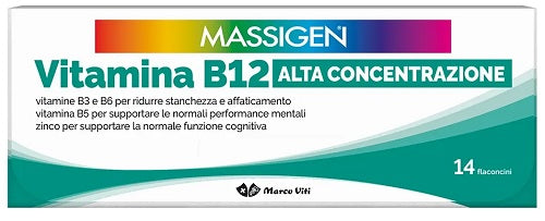 MASSIGEN VITAMINA B12 ALTA CONCENTRAZIONE 14 FLACONCINI