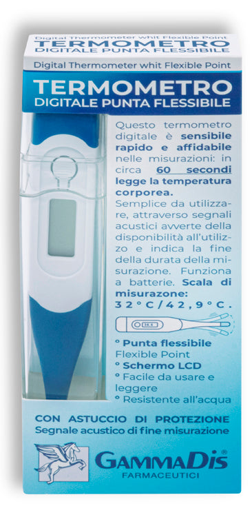 TERMOMETRO DIGITALE PUNTA FLESSIBILE CON CUSTODIA PROTETTIVA MEDICARE