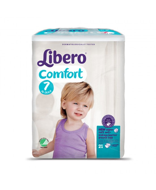 LIBERO COMFORT 7 PANNOLINO PER BAMBINO 16-26 KG 21 PEZZI