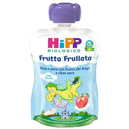 HIPP BIO FRUTTA FRULLATA DRAGONE MELA PERA FRUTTA DEL DRAGO RIBES NERO 90 G