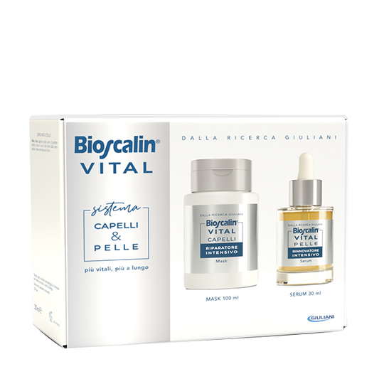 BIOSCALIN VITAL SISTEMA CAPELLI & PELLE MASCHERA CAPELLI + SIERO RIGENERANTE VISO 30 ML + MASCHERA 100 ML