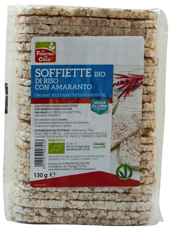 SOFFIETTE DI RISO CON AMARANTO BIO 130 G