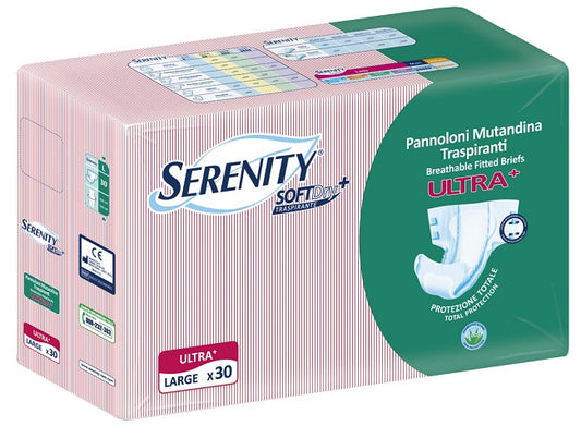 PANNOLONE A MUTANDINA SERENITY FITTED ULTRA + ALOE L 30 PEZZI
