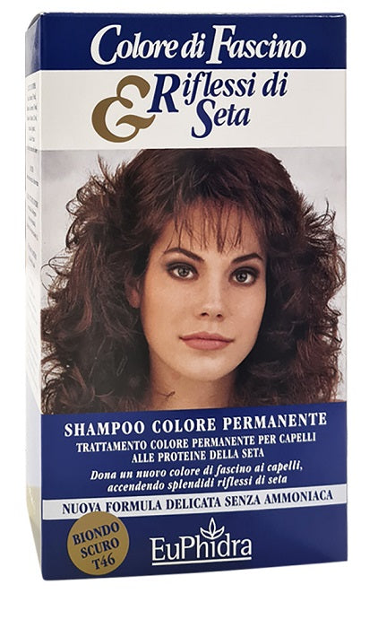 EUPHIDRA COLORE DI FASCINO & RIFLESSI DI SETA SHAMPOO COLORE PERMANENTE 46 BIONDO SCURO 120 ML