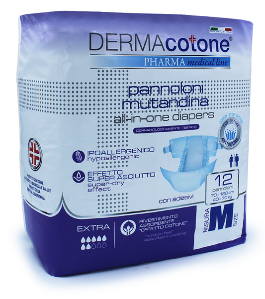 PANNOLONE MUTANDINA PER INCONTINENZA DERMACOTONE M 12 PEZZI