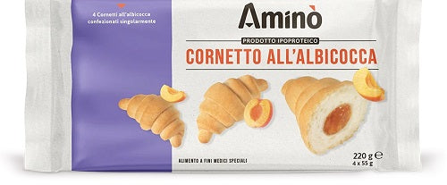 AMINO' CORNETTO ALBICOCCA 4 PEZZI DA 55 G