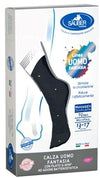 SAUBER CALZA UOMO FANTASIA Q-SKIN 70 DEN BLU POIS GIALLI TAGLIA P