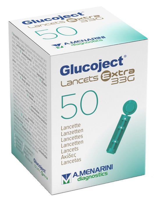 GLUCOJECT EXTRA GAUGE 33 LANCETS 50 COUNT