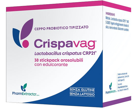 CRISPAVAG 30 STICKS 1.2 G WITH SWEETENER GLUTEN-FREE LACTOSE-FREE
