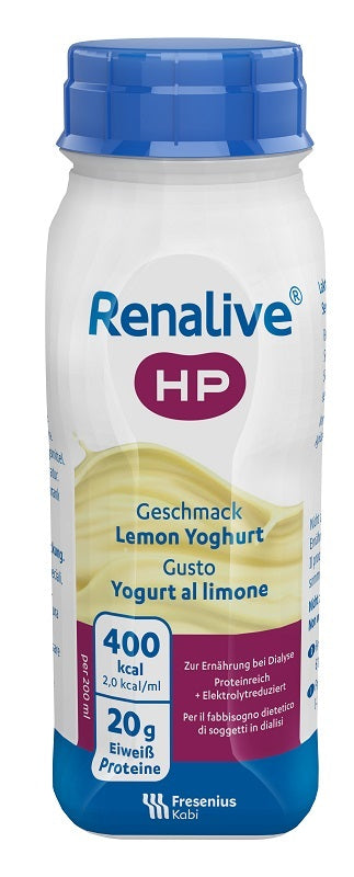 RENALIVE HP LEMON YOGURT FLAVOR 4 BOTTLES OF 200 ML GLUTEN-FREE