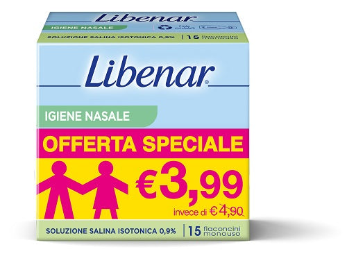 SOLUZIONE ISOTONICA LIBENAR 15 FLACONCINI DA 5 ML TAGLIO PREZZO