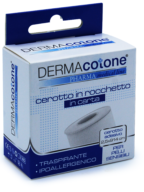 CEROTTO ROCCHETTO IN CARTA DERMACOTONE BIANCO 2,5X914CM 1 PEZZO
