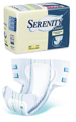 PANNOLONE PER INCONTINENZA SERENITY CLASSIC EXTRA TAGLIA MEDIUM 30 PEZZI