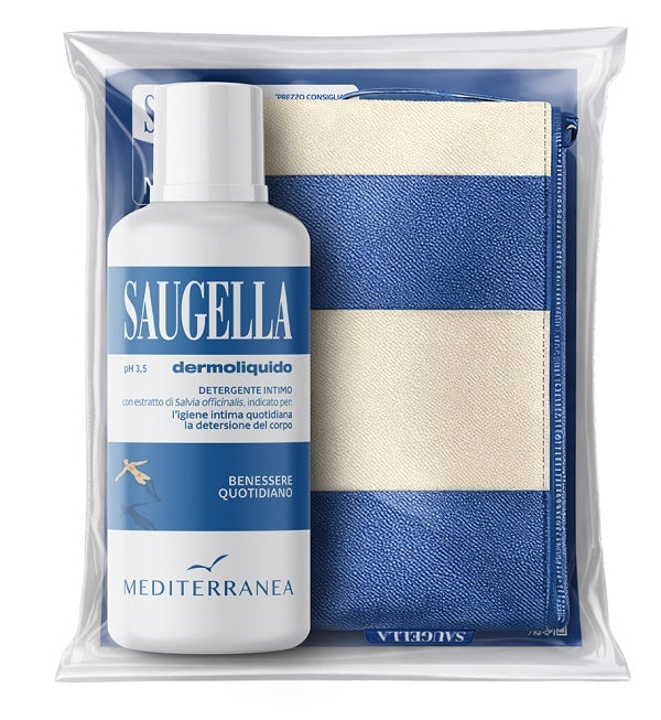 SAUGELLA MEDITERRANEA BUNDLE DERMOLIQUIDO 500 ML + GADGET POCHETTE