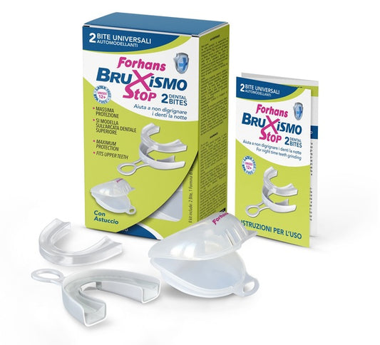 UNIVERSAL SELF-MOLDING BITE GUARDS BRUXISM STOP FORHANS 2 PIECES
