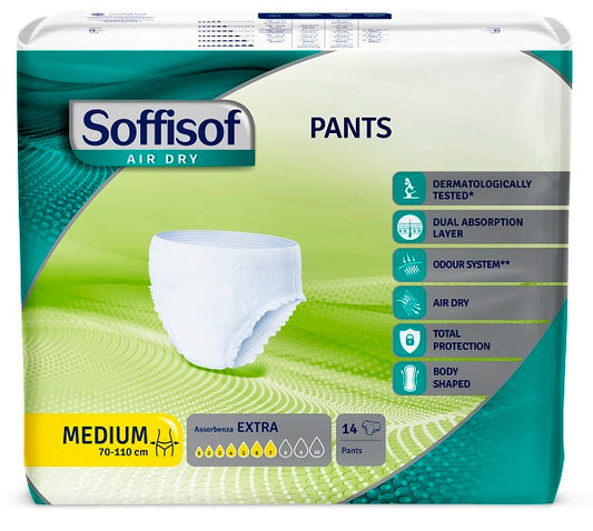 PANNOLONE SOFFISOF AIR DRY PANTS EXTRA M 14 PEZZI