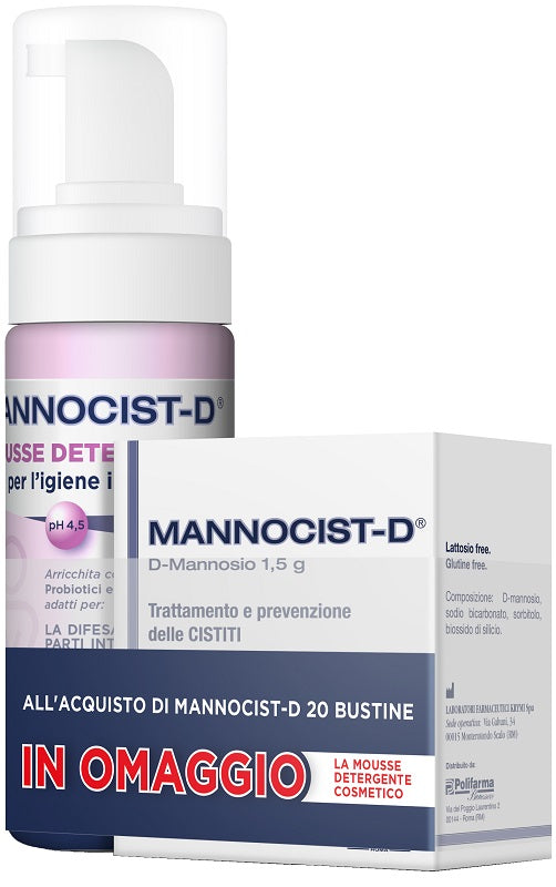MANNOCIST-D 20 BUSTE + MANNOCIST-D MOUSSE DETERGENTE ANTIBATTERICO 150 ML IN OMAGGIO