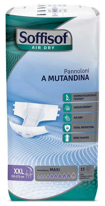 AIR DRY PANT DIAPER SOFFISOF MAXI XXL 15 PIECES