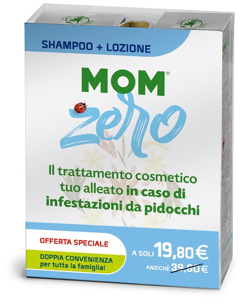 MOM ZERO BIPACK KIT PREVENZIONE COMPOSTO DA FLACONE SHAMPOO 200 ML + FLACONE LOZIONE SPRAY 100 ML